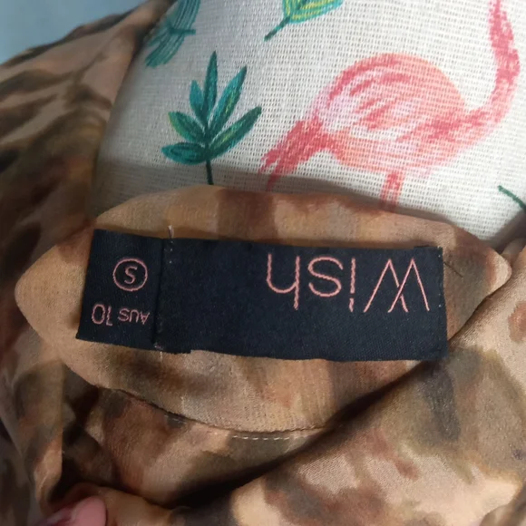 Wish the Label retro silk sheer blouse (10) - Picture 4 of 4